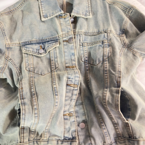 Savanna Jane Denim Jacket in Light Blue with Star Details - Picture 12 of 12